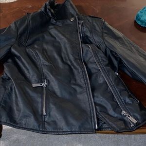 Black vegan leather jacket